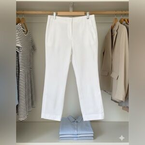 New J. Crew Ankle Pants Eyelet Cotton White Cropped Pixie Pocket Dressy Office
